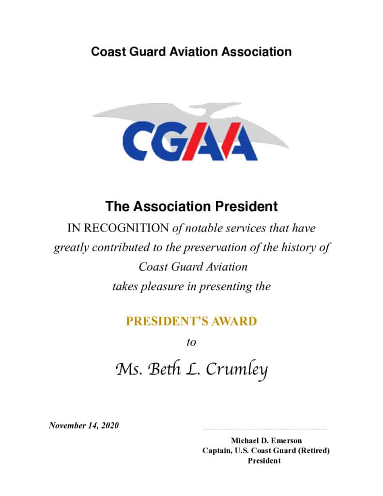 thumbnail of Beth Crumley CGAA_President’s_Award_11-14-20